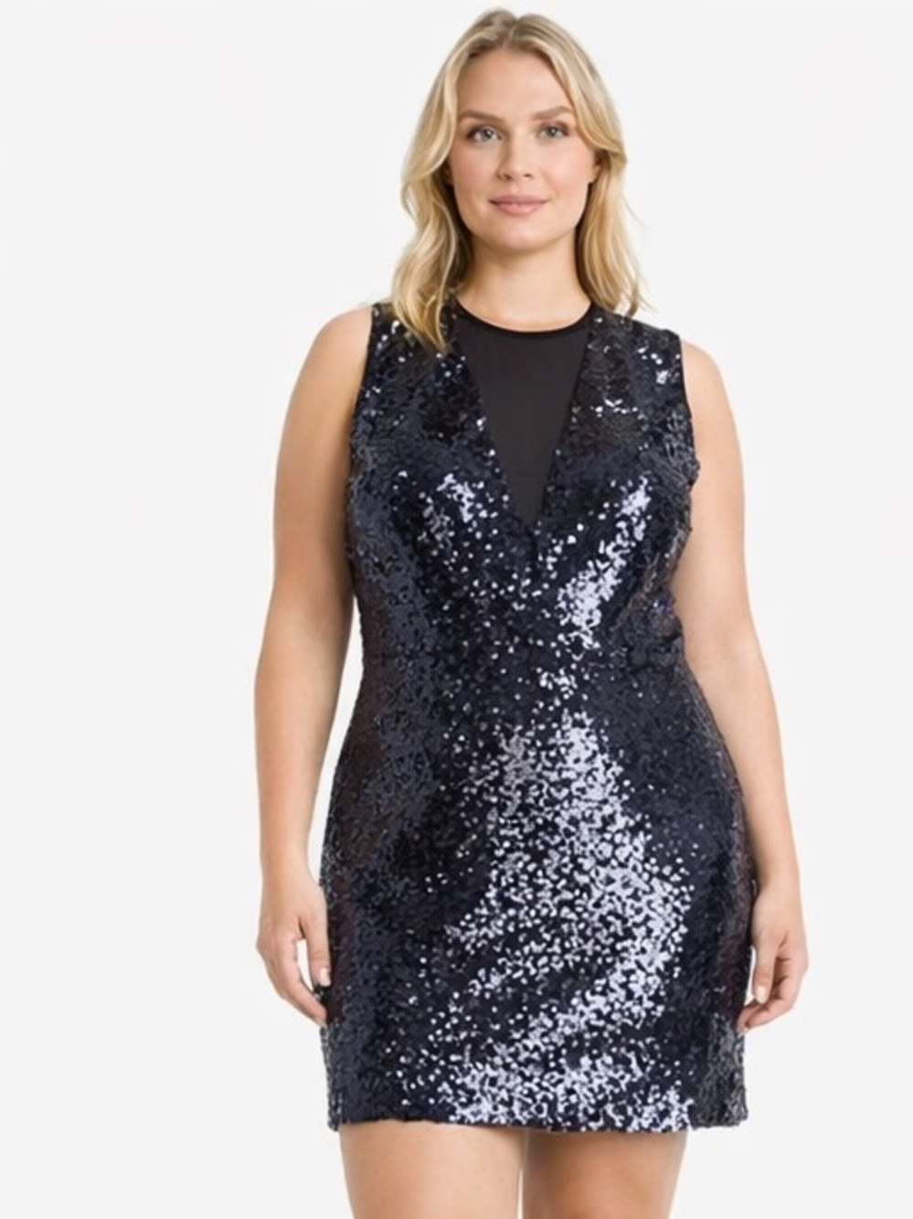 Donna Morgan womens V-neck Mini Dress W/Waist Drape dresses